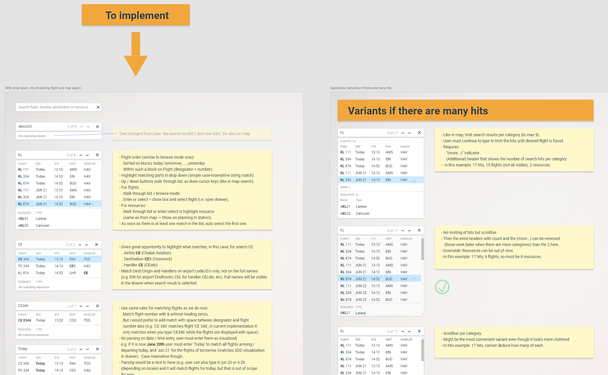 Search planning - design