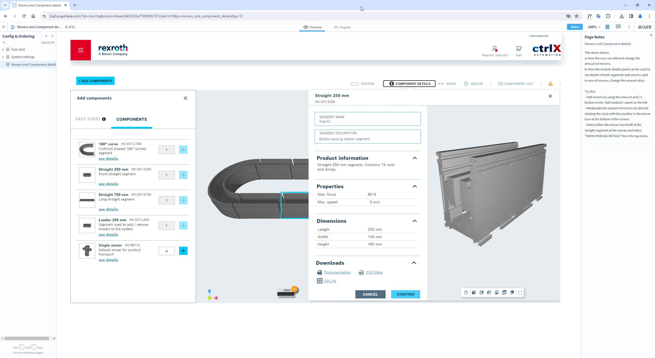 The low fidelity mockup made medium fidelity and interactive in Axure to test certain interactions.